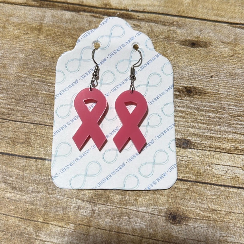 For Keeps Breast Cancer Awareness Ribbon Earrings